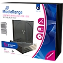CD/DVD sleeve, transparent, black tray, JewelCase, 5 pieces