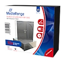 CD/DVD sleeve, transparent, black tray, slim case, 10 pieces