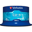 CD-R de Verbatim, hasta 52 veces, 700 MB/80 min, bobina de 50 paquetes