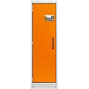 Cemo Sicherheitsschrank Typ 90 PROline 6/20, selbstschließende Türen, Anschlag links, B 600 x T 600 x H 1950 mm, 33 Liter, grau/orange