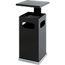 Cendrier-poubelle avec toit amovible, 72 L, anthracite