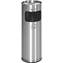 Cendrier poubelle, en inox, Ø 230 x 660 mm