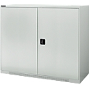 chäfer Shop Genius Hinged door cabinet FS, steel, with ventilation holes, W 1343 x D 520 x H 1105 mm, 3 OH, up to 450 kg, light grey/light grey