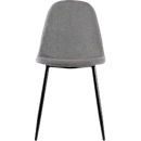 Chaise à coque Paperflow, rembourrée, 100% polyester, châssis en acier, hauteur d'assise 480 mm, jeu de 2, noir/gris