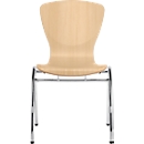 Chaise Bingo, sans coussins, sans accoudoirs, hêtre