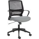 Chaise de bureau CDP62, avec accoudoirs, siège multicouche, noir/gris