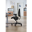 Chaise de bureau NowyStyl Navigo Air-Care, avec accoudoirs, mécanisme synchrone, siège multicouche avec coussin d'air, fonction anti-choc, noir