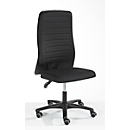 Chaise de bureau Prosedia ECCON plus-3, contact permanent, sans accoudoirs, dossier rembourré, avec support lombaire, assise plate, noir