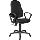 Chaise de bureau Topstar Point 600, mécanisme de contact permanent, sans accoudoirs, siège en auge, bleu