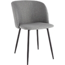 Chaise de conférence, L 570 x P 540 x H 810 mm, rembourrée, revêtement en tissu, lot de 2 pièces, gris