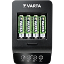 Chargeur de piles Varta LCD Smart Charger, pour 4 x Mignon AA/Micro AAA &amp; 1 x USB, 2 modes, écran LCD, 4 piles incluses