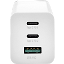 Chargeur Varta High Speed, 65 W, 2x USB-C, 1x USB-A, charge jusqu'à 3 appareils, convient aussi pour les ordinateurs portables, L 35 x P 28 x H 108 mm, blanc