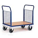 Chariot à 2 dossiers habillage grillagé, 850 x 500 mm