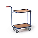 Chariot à barre de poussée avec 2 surfaces de chargement, L 600 x l. 500 mm