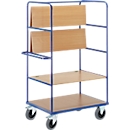 Chariot à étages, 3 tablettes rabattables, 1000 x 800 mm