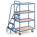 Chariot à étages avec marches, 4 étages