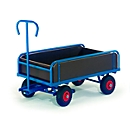 Chariot charges lourdes - avec parois - 2 essieux - 1130 x 635 mm - 400 kg - pneus gonflables