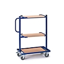 Chariot d'appoint, avec étagères en bois, fixe