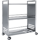 Chariot de service artline, alu argent