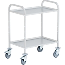 Chariot de service et desserte, alu inox, L 820 x l. 565 x H 975 mm