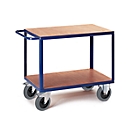 Chariot de transport, 2 surfaces de chargement, 850 x 500 mm, capacité de charge 500 kg, pour ateliers et usines