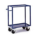 Chariot de transport, 2 surfaces de chargement/bassines en tôle, 895 x 495 mm, capacité de charge 400 kg
