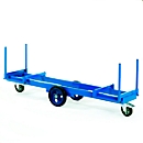 Chariot de transport pour charges longues - 2500 x 600 mm - 2000 kg - pneus en caoutchouc