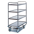 Chariot de transport pour laboratoire et usine, 4 étages, 800 x 500 mm