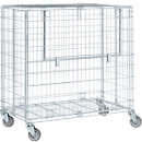 Chariot mobile grillagé à ballons ou autre, L 950 x l. 615 x H 1030 mm, avec 2 abattants de chargement