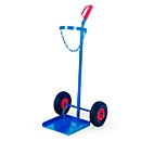Châssis mobile pour bouteilles de propane de 33 kg (hauteur des bouteilles env. 1300 mm), pneus 100 % caoutchouc