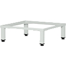 Châssis pour casier cube, l. 380 x P 370 x H 100 mm, avec 4 pieds, non monté, acier, gris clair RAL 7035