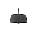 Chauffage infrarouge Fiamma, pour montage au plafond à l'extérieur, 1800 W, IP24, éclairage LED &amp; télécommande, L 600 x P 600 x H 300 mm, noir