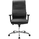 Chefsessel Topstar PRIME TIME 100, stufenlos sitzhöhenverstellbar, mit Armlehnen, Synchronmechanik, Leder, schwarz