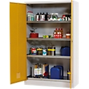 Chemikalienschrank  asecos CF-CLASSIC, Flügeltüren, Front Sicherheitsgelb, B 1200 x T 500 x H 1950 mm