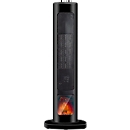 Cheminée électrique RHODOS, 2000 W, effet flamme 3D, protection contre la surchauffe, sécurité anti-basculement, noir