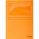 Chemises à fenêtre FOREVER Exacompta, en papier 120 g/m², orange, paquet de 100