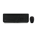 CHERRY GENTIX DESKTOP - Tastatur-und-Maus-Set - US mit Euro-Symbol - Schwarz