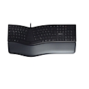 Cherry Keyboard KC 4500 ERGO, Duitse toetsenbordindeling, USB, ergonomisch gevormd, gevoerde handpalmsteun, kantelbaar, met USB-kabel, zwart