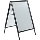 Chevalet de trottoir en aluminium, résistant aux intempéries, pour format A1 (594 x 841 mm), noir
