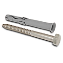 Cheville spéciale, avec vis, pour potelets de protection antichocs S90/L159, 14/110 mm