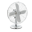 Chroomlijn tafelventilator, Ø 400 mm, H 555 mm, 3 snelheden, metalen rotorbladen