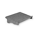 Circular-Line document holder BakkerElkhuizen Q-doc 100, 60% recycled material, W 455 x D 290 x H 95 mm, light grey
