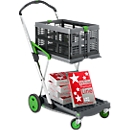 CLAX® folding trolley with folding box, 46 l + White Premium Line A4 paper, 5 x 500 sheets FREE of charge