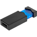 Clé USB Clickmie, noir-bleu, avec système à ressort, interface USB 2.0, 16 Go
