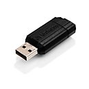Clé USB PinStripe Verbatim, capacité de stockage 8 à 64 Go, avec mécanisme coulissant, 8 Go