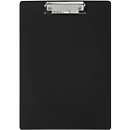 Clipboard, A4, clamping width 8 mm, clip on the short side, unbreakable, polypropylene, black