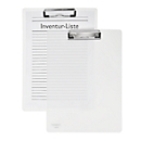 Clipboard DIN A4, clamp with protective plastic corners, PP, transparent matt