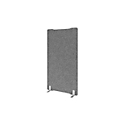 Cloison acoustique, autoportante, classe d'absorption acoustique C, L 1000 x P 25 x H 1800 mm, voile d'insonorisation, gris chiné
