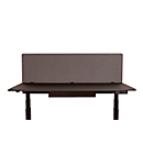 Cloison de bureau Luxor, pour épaisseur de plateau jusqu'à 40 mm, fixation par agrafes, L 1600 x P 20 x H 600 mm, env. 9 kg, matériaux recyclés, gris ardoise