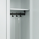 Cloison de séparation pour casiers C+P Evolo PLUS, coulissante et pivotante, L 300 x P 3 x H 1210 mm, transparente